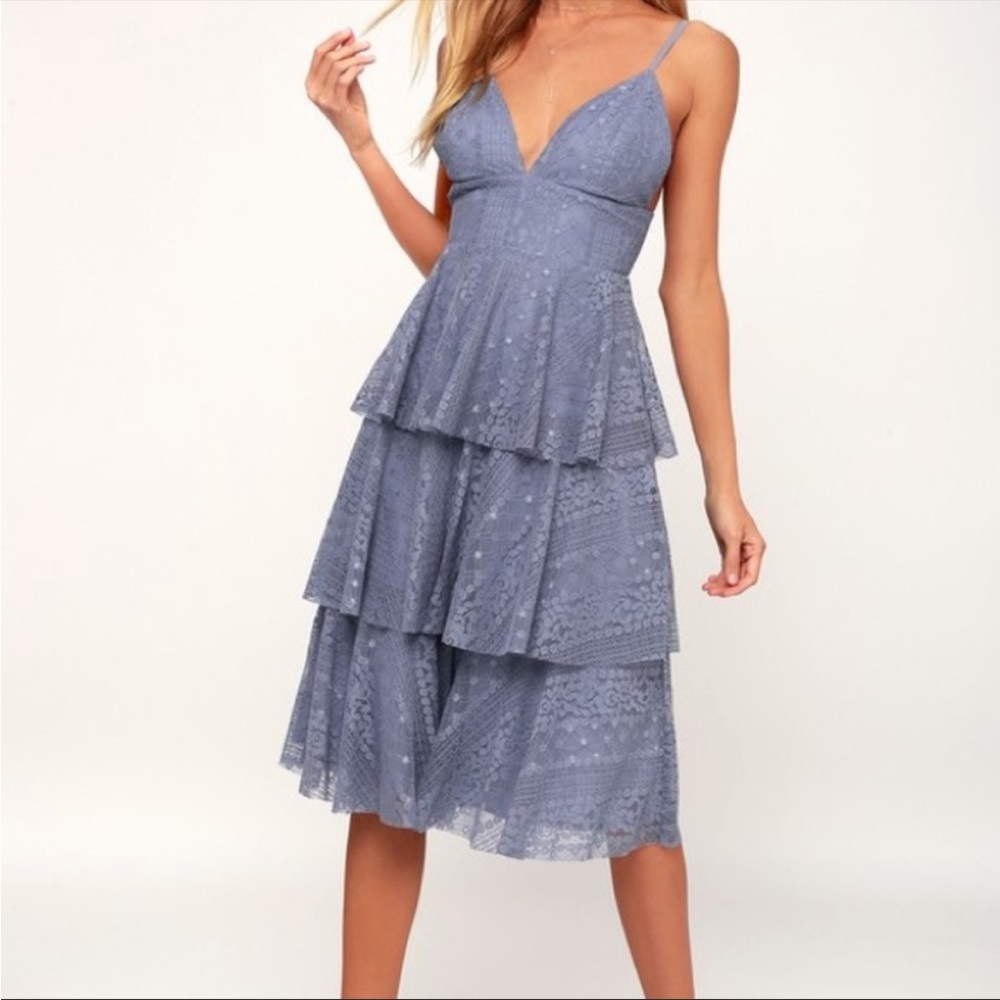 Lulus lace midi dress